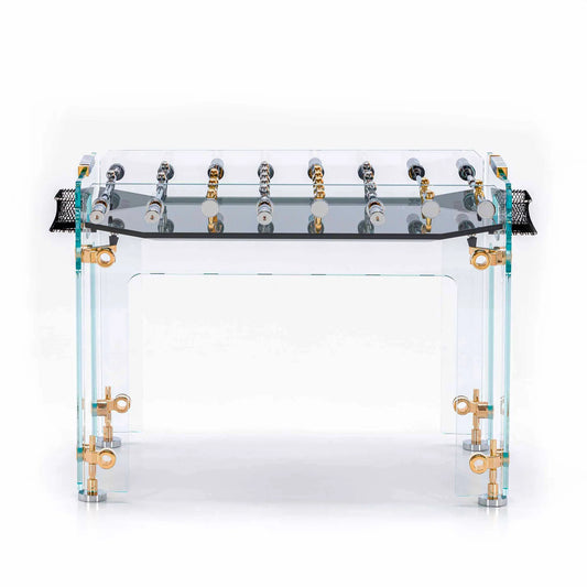 Cristallino Gold Edition Crystal Tempered Glass Foosball Table - Built on Order